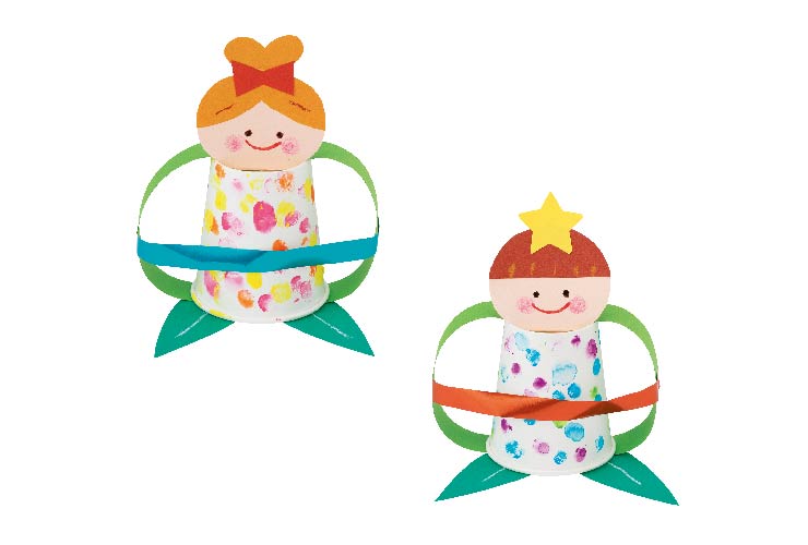 指スタンプの織り姫・彦星