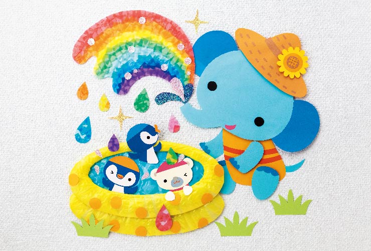 ぞうさんのレインボーシャワー